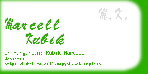 marcell kubik business card